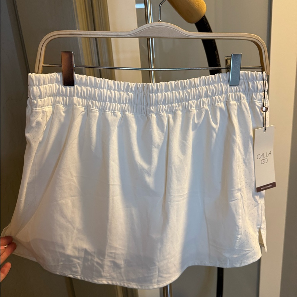 CALIA - Infiniti White Elastic Waist Skirt - NWT